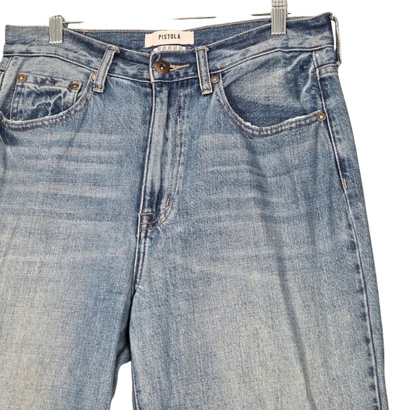 pistola Denim - Pistola Women 30 Stevie High Rise Relaxed Flare‎ Jeans Light Wash Cotton Rayon